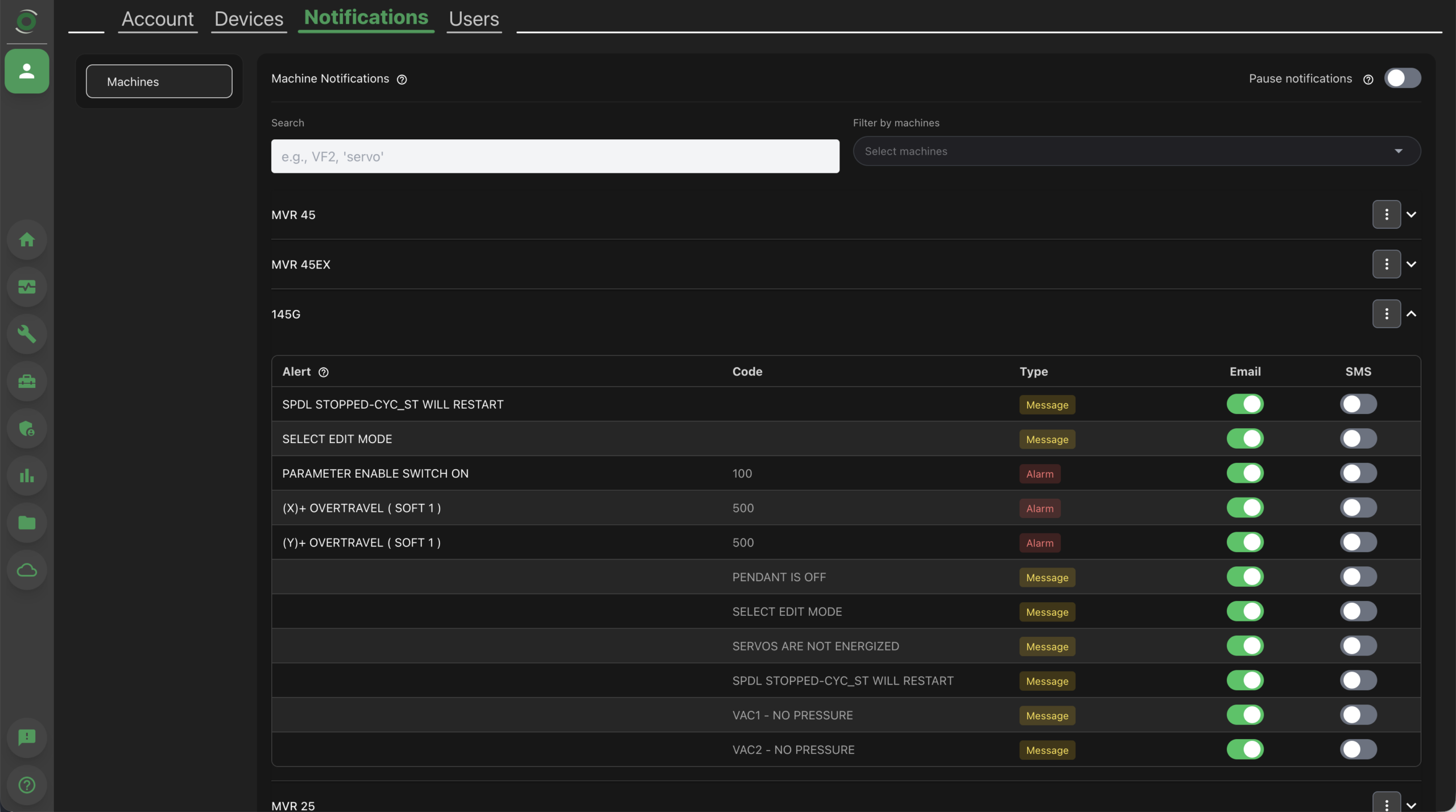 Notifications Interface